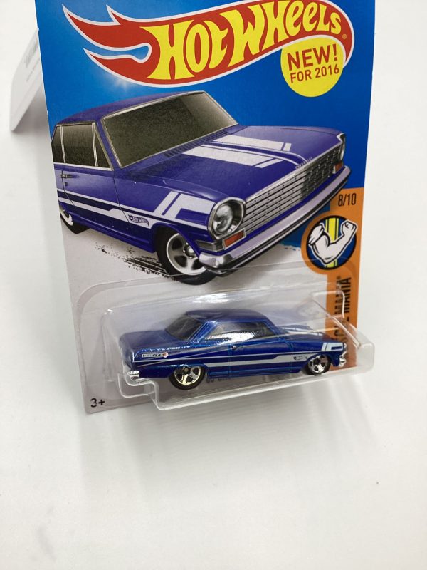 2016 Hot wheels #128 63 Chevy II Blue 15G For Discount