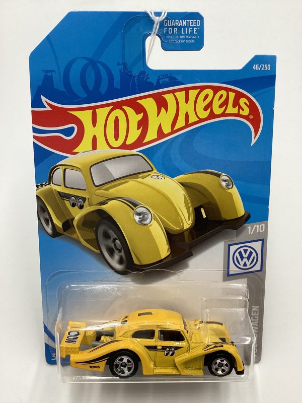 2019 Hot Wheels #46 Volkswagen Kafer Racer Yellow Moon Eyes 96G on Sale