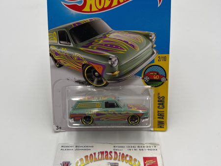 2016 Hot Wheels Art Cars #192 Custom 69 Volkswagen Squareback Green 97i on Sale