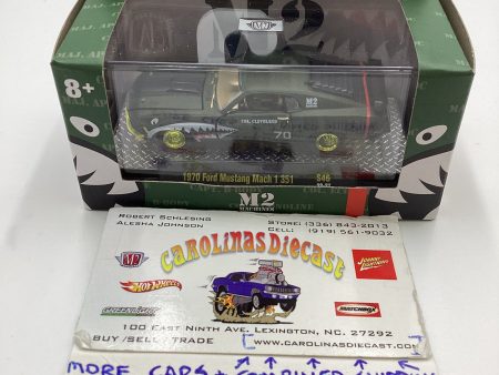 M2 Machines S46 Col. Cleveland 1970 Ford Mustang Mach 1 351 Green Chase with protector Online Hot Sale