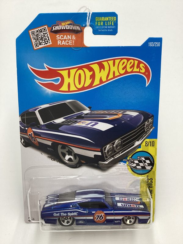 2016 Hot Wheels #183 69 Ford Torino Talladega Blue 76 29E Hot on Sale