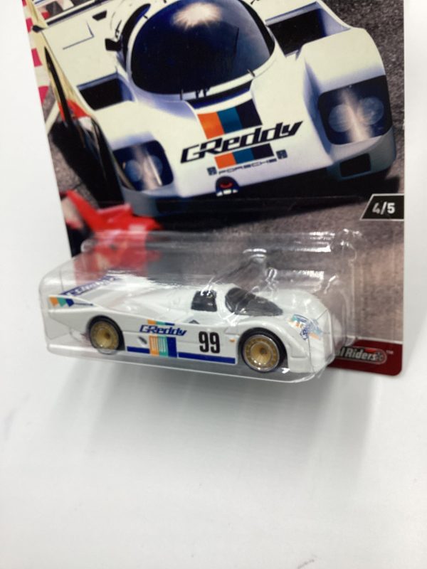 Hot wheels Race Day #4 Porsche 962 White GReddy *Cracked Blister* 245K Supply