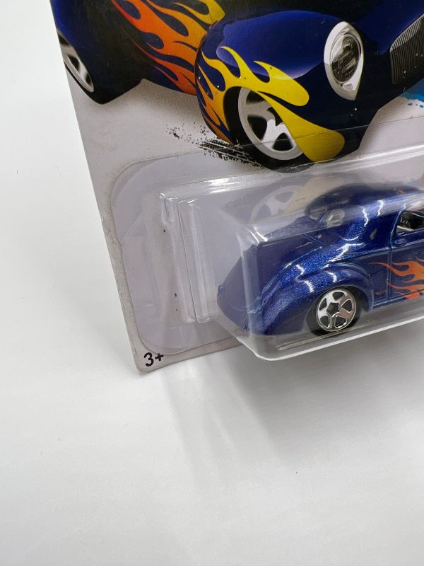 2016 Hot Wheels Flames #96 41 Willys Blue Target Snowflake Card 240C Cheap