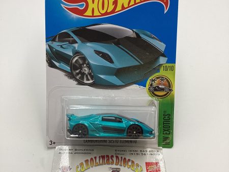 2016 Hot Wheels #80 Lamborghini Sesto Elemento Teal 101E For Discount