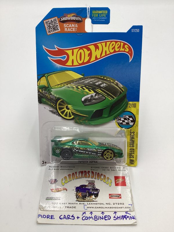 2016 Hot Wheels #177 Toyota Supra Green Nitto 93A Online Sale