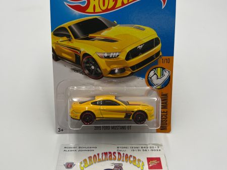 2016 Hot Wheels Muscle Mania #121 2015 Ford Mustang GT Yellow 26H For Discount