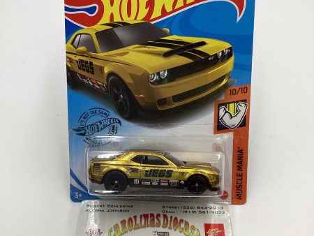 2020 Hot Wheels Super Treasure Hunt #234 18 Dodge Challenger SRT Demon Gold JEGS W  Protector #1 For Cheap