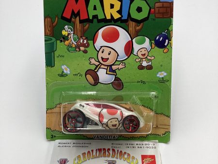 2016 Hot Wheels Super Mario #1 Vandetta White Toad 157A Hot on Sale