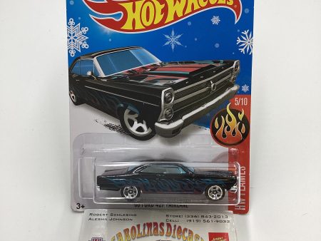 2016 Hot Wheels #95 66 Ford 427 Fairlane Black Target Snowflake Card 239D Supply