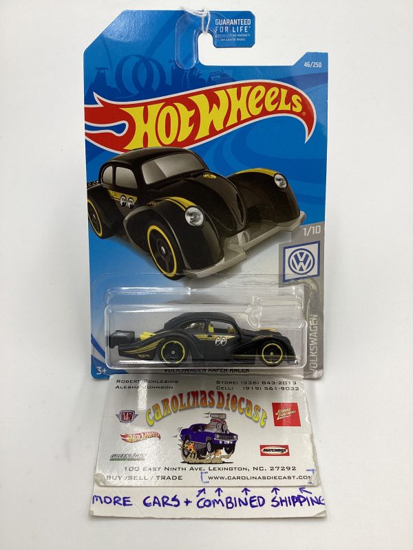 2019 Hot Wheels #46 Volkswagen Kafer Racer Matte Black 96H For Sale