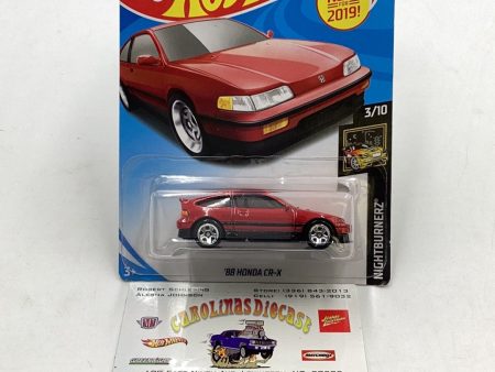 2019 Hot wheels #49 88 Honda CR-X Red 77F For Sale