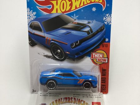 2016 Hot Wheels #109 15 Dodge Challenger SRT Blue Target Snowflake Card 237F on Sale