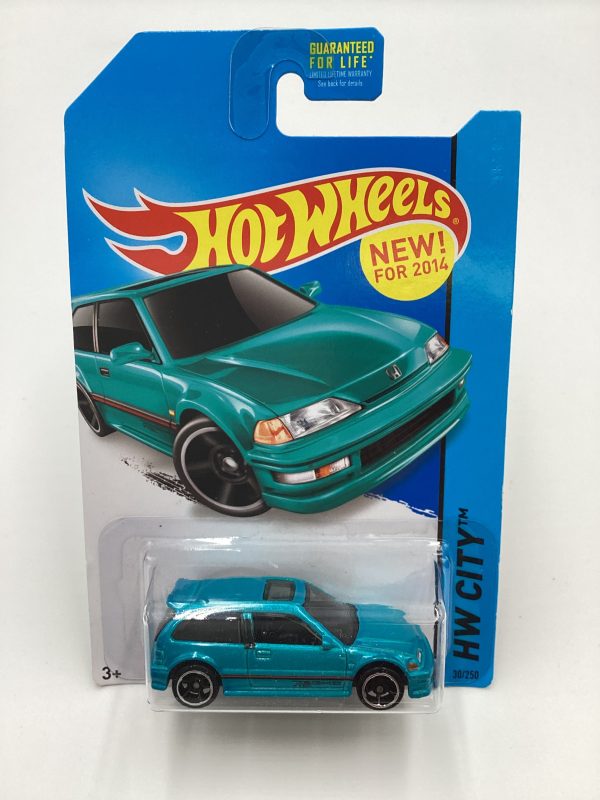 2014 Hot Wheels #30 1990 Honda Civic EF Teal W Protector Online Hot Sale