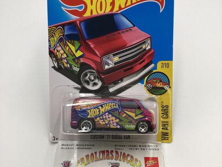 2016 Hot Wheels #197 Custom 77 Dodge Van magenta 38C Online Sale