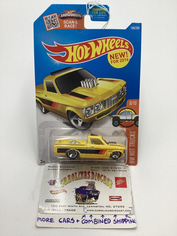 2016 Hot Wheels #148 Custom 72 Chevy Luv Yellow 15F Hot on Sale