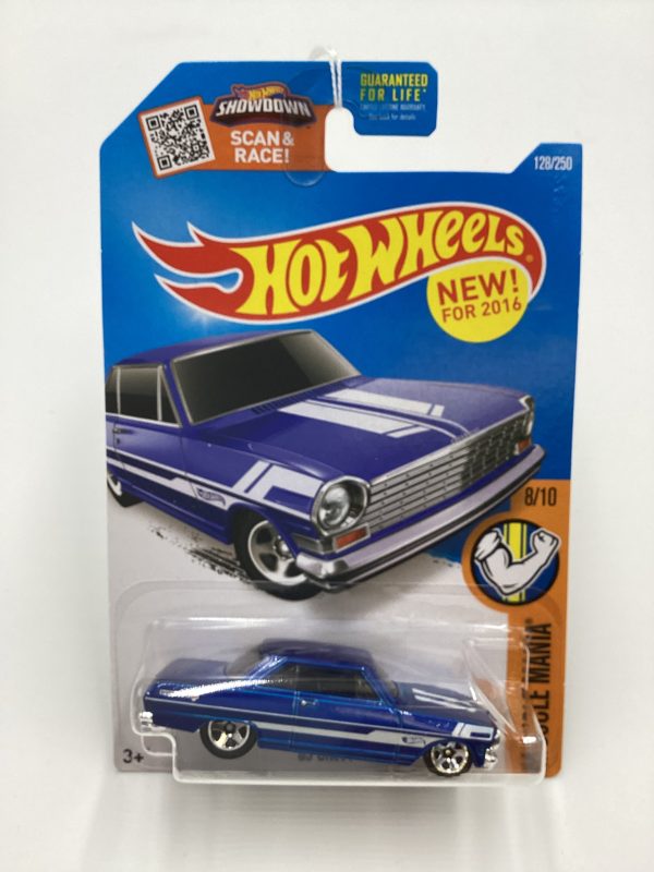 2016 Hot wheels #128 63 Chevy II Blue 15G For Discount