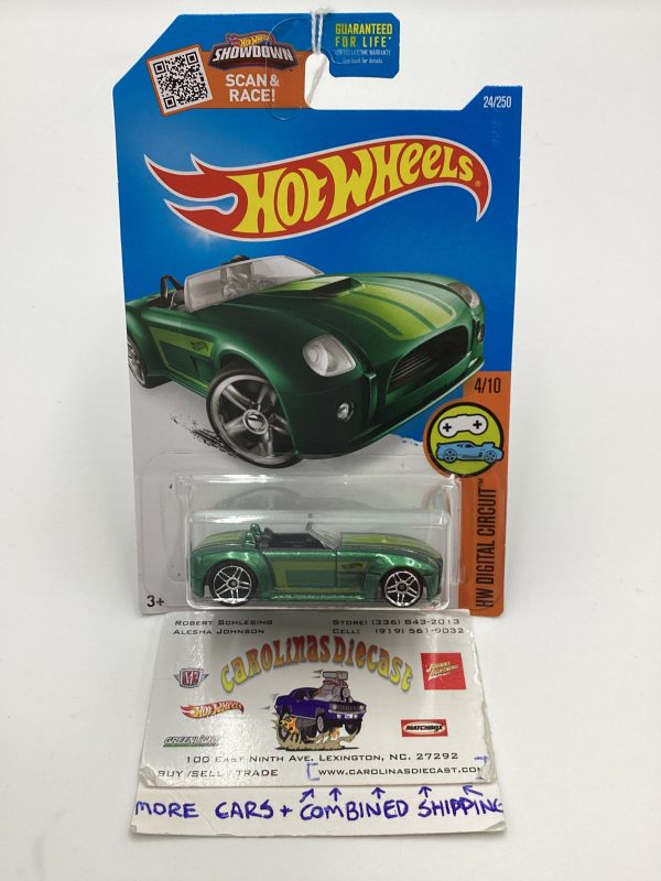 2016 Hot Wheels #24 Ford Shelby Cobra Concept Green 26E For Sale