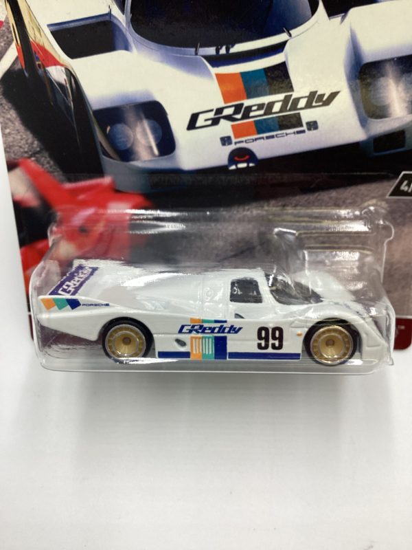 Hot wheels Race Day #4 Porsche 962 White GReddy *Cracked Blister* 245K Supply