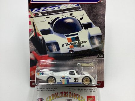 Hot wheels Race Day #4 Porsche 962 White GReddy *Cracked Blister* 245K Supply