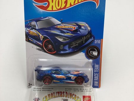 2016 Hot Wheels #2 SRT Viper GTS-R Blue Need For Speed Card 60F Online Hot Sale