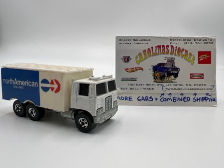 1979 Hot Wheels Blackwall Hiway Hauler North American Van Lines White Loose Sale