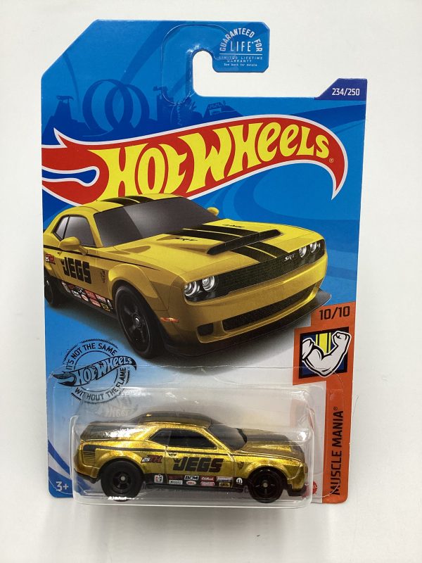 2020 Hot Wheels Super Treasure Hunt #234 18 Dodge Challenger SRT Demon Gold JEGS W  Protector #1 For Cheap