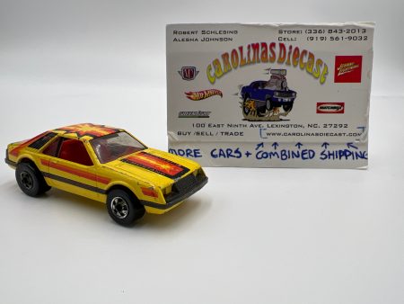 1979 Hot Wheels Blackwall Turbo Mustang Custom Yellow Loose For Cheap