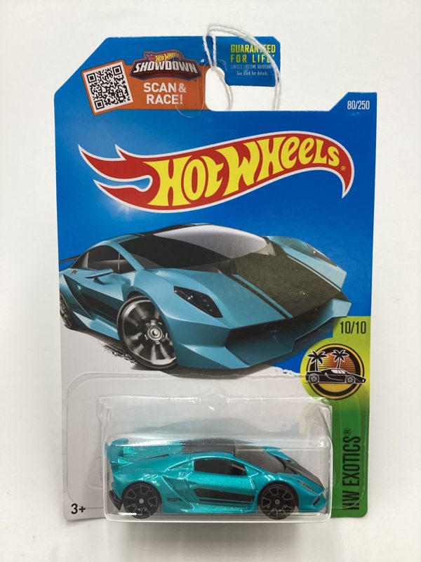 2016 Hot Wheels #80 Lamborghini Sesto Elemento Teal 101E For Discount