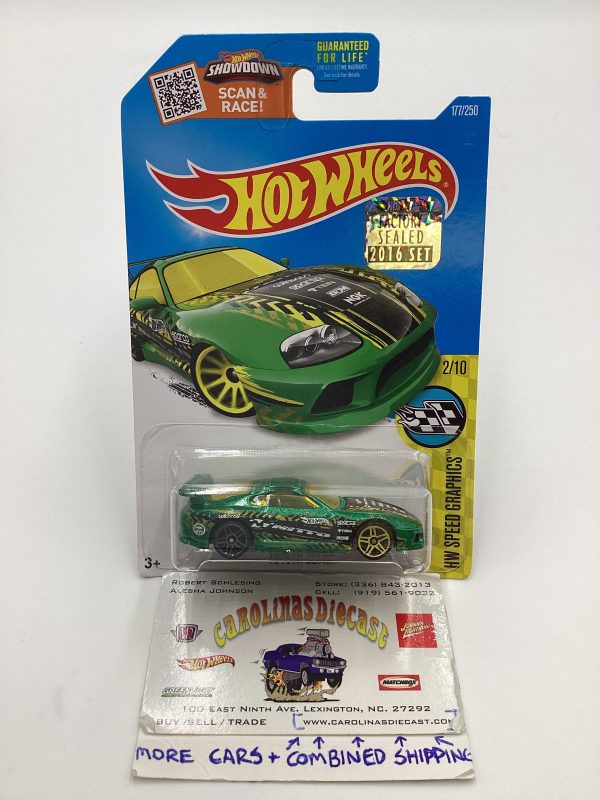 2016 Hot Wheels VHTF #177 Toyota Supra Green Nitto Factory Sealed with protector Online