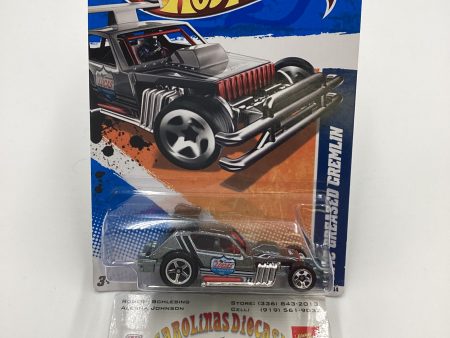 2011 Hot Wheels #137 AMC Greased Gremlin Lucas Oil Gray Green Lantern Card Hot on Sale