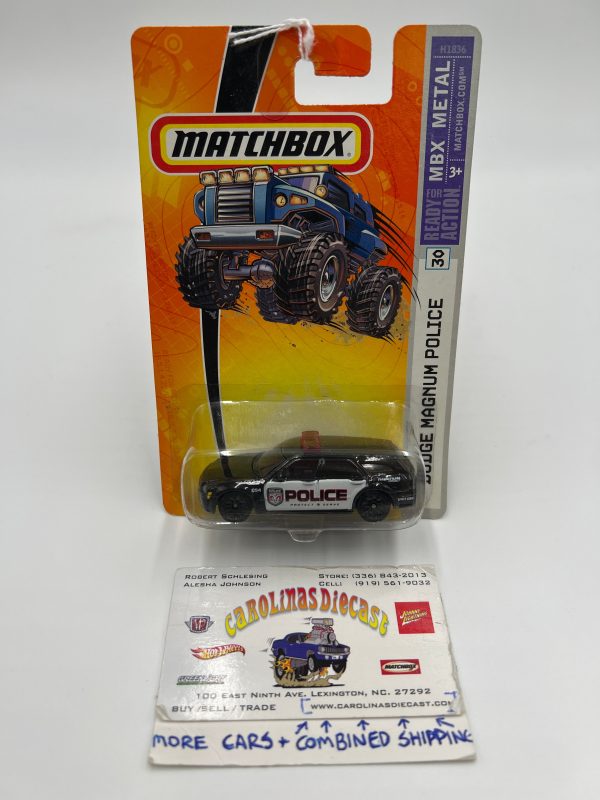 Matchbox MBX Metal #30 Dodge Magnum Police Black 206F Online Hot Sale