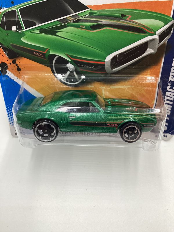 2011 Hot Wheels #86 67 Pontiac Firebird 400 Green Short Card Crushed Blister 59F Online Sale