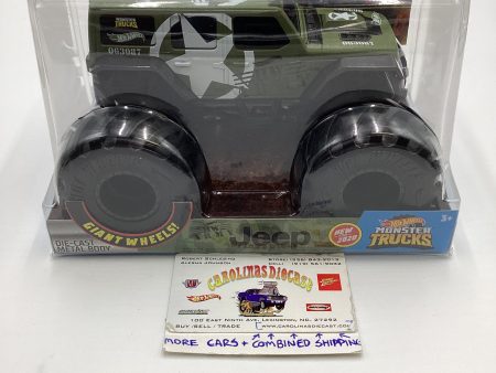 2020 Hot Wheels Monster Trucks Giant Wheels HW Army Jeep Fashion