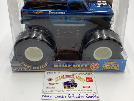 2019 Hot Wheels Monster Trucks Giant Wheels Bigfoot 4x4x4 Sale