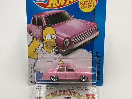 2015 Hot wheels HW City #56 The Simpsons Family Car Pink For Cheap