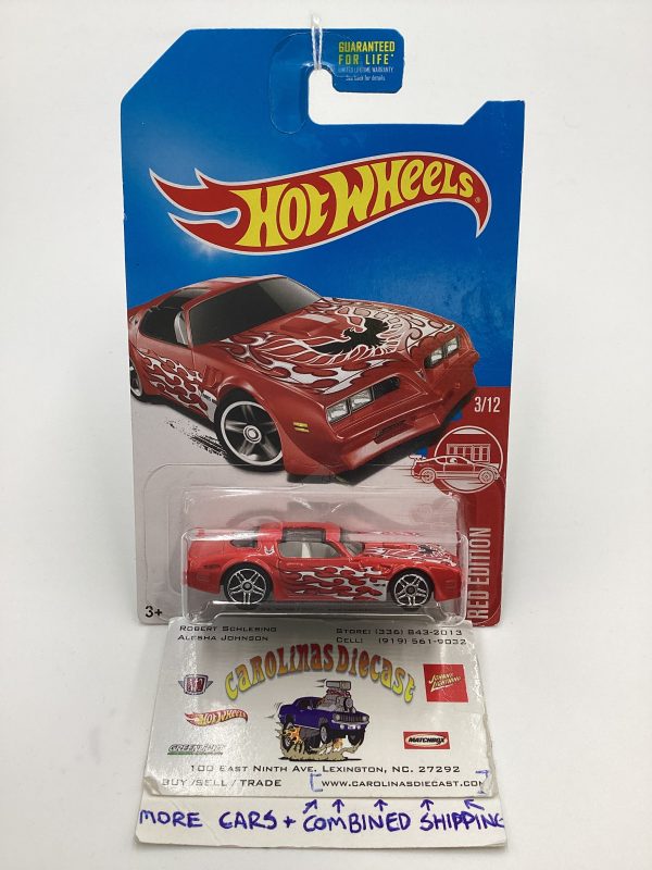 2017 Hot Wheels Target Red Edition #3 77 Pontiac Firebird Red Online now