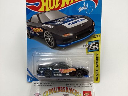 2019 Hot Wheels #27 95 Mazda RX-7 Max Mike Black 87C For Sale