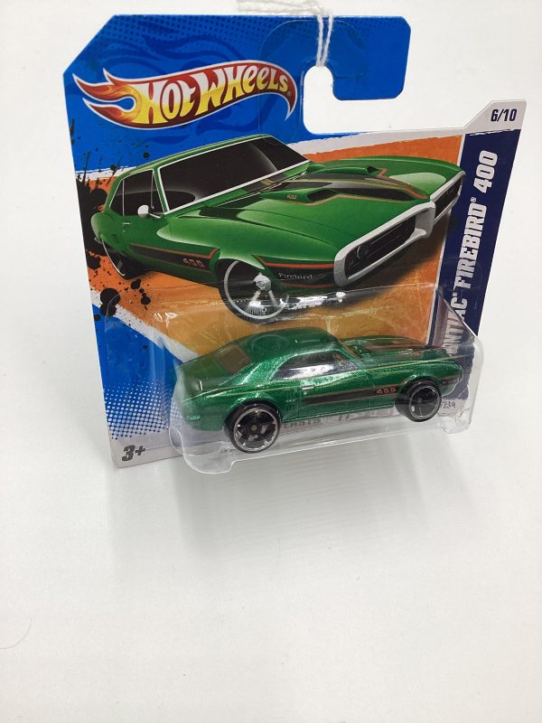 2011 Hot Wheels #86 67 Pontiac Firebird 400 Green Short Card Crushed Blister 59F Online Sale