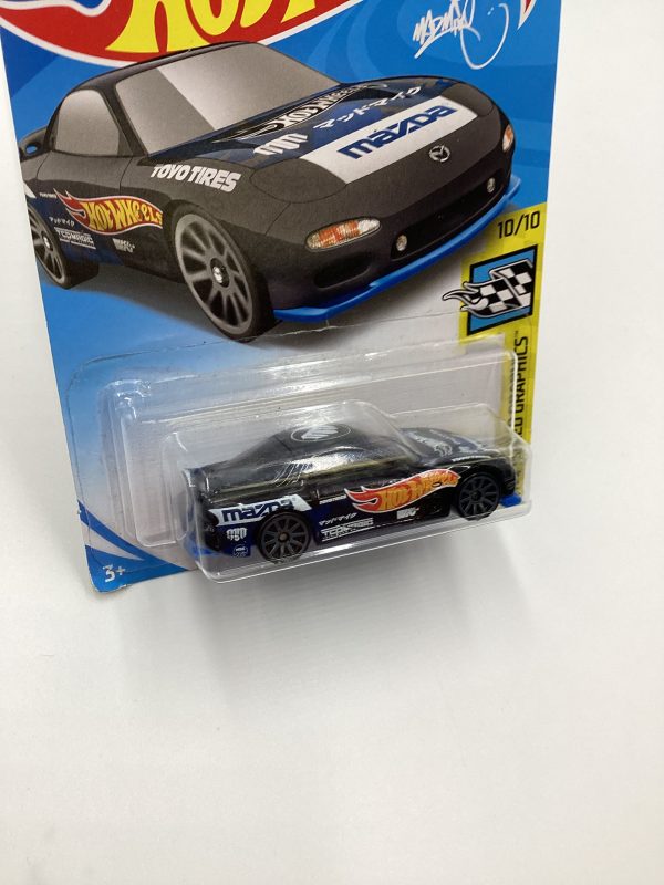 2019 Hot Wheels #27 95 Mazda RX-7 Max Mike Black 87C For Sale