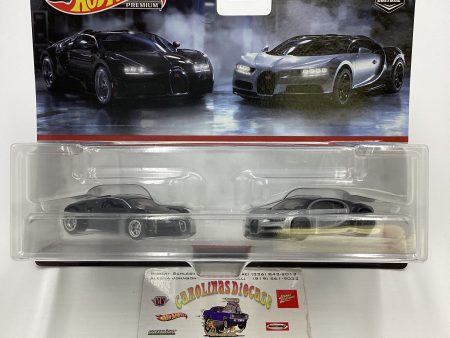 2024 Hot Wheels 2 pack Target Premium Bugatti Veyron   16 Bugatti Chiron 281C Sale