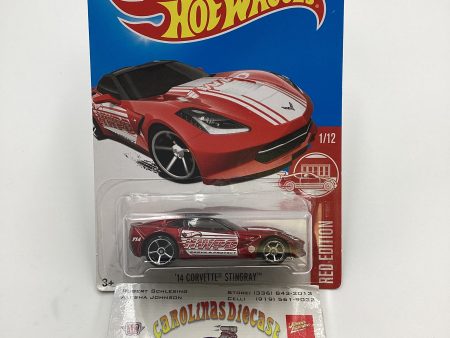 2017 Hot Wheels Target Red Edition #1 14 Corvette Stingray Red Cracked Blister 145G For Cheap