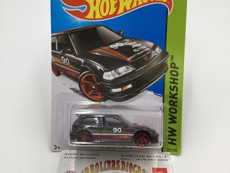 2015 Hot Wheels #197 90 Honda Civic EF Black Online now