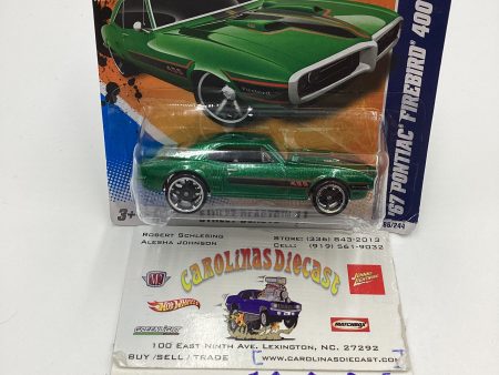 2011 Hot Wheels #86 67 Pontiac Firebird 400 Green Short Card Crushed Blister 59F Online Sale