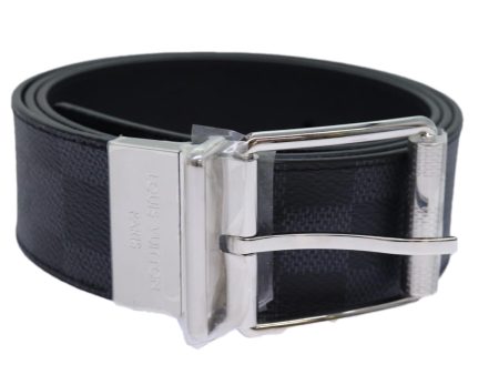 LOUIS VUITTON Damier Grafitte Ceinture Print 40MM Belt 44.1   M9156 Auth ac3180 Fashion