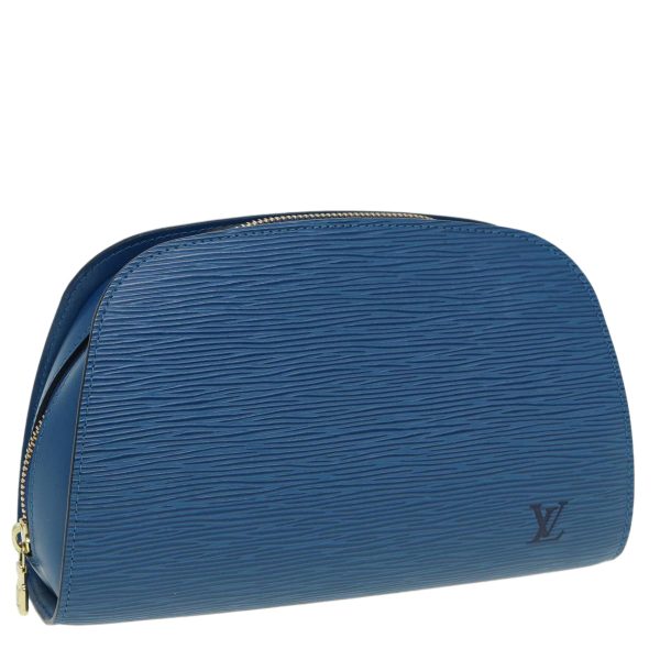 LOUIS VUITTON Epi Dauphine GM Pouch Blue M48435  83030 Online now