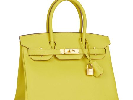 Hermes Birkin 30 Lime Epsom Gold Hardware For Sale