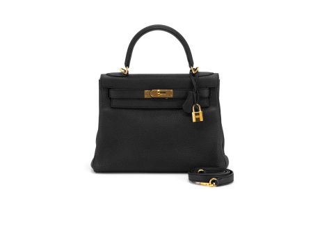 Hermes Kelly 28 Clemence Black - X stamp Hot on Sale