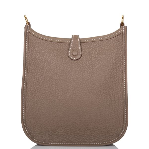 Hermes Evelyne TPM Etoupe Clemence Gold Hardware on Sale