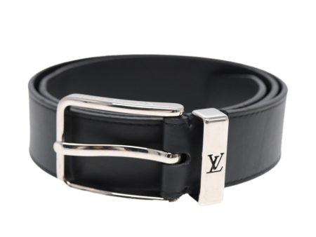 LOUIS VUITTON Ceinture Pont Neuf Belt Leather 34.6   Black M6065  ar12450 For Discount