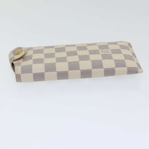 LOUIS VUITTON Damier Azur Etui Lunettes MM Glasses Case N60025  85187 Sale